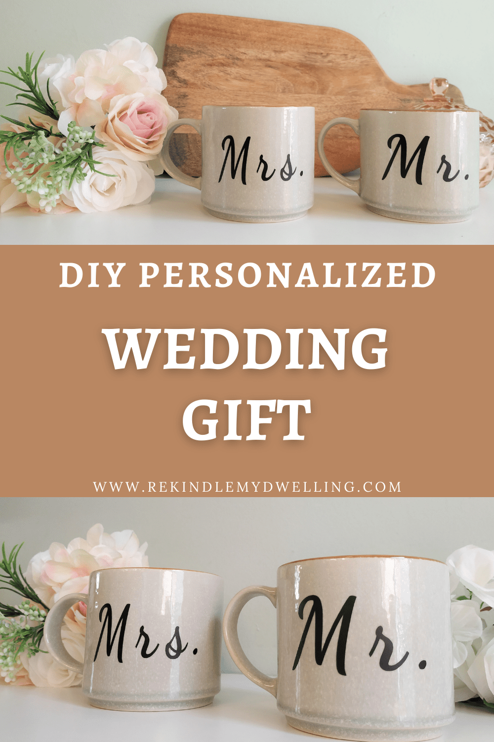 Personalized Wedding Gift Using The Cricut Maker - Rekindle My Dwelling