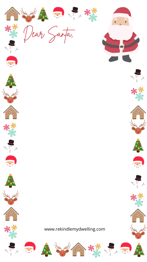 Santa Letter Template Free Printable Rekindle My Dwelling