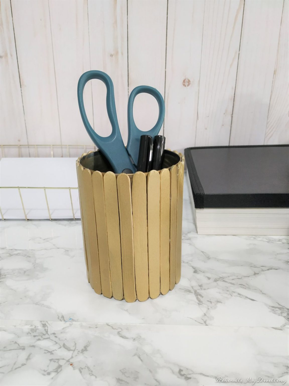 Popsicle Stick Pencil Holders Diy Rekindle My Dwelling