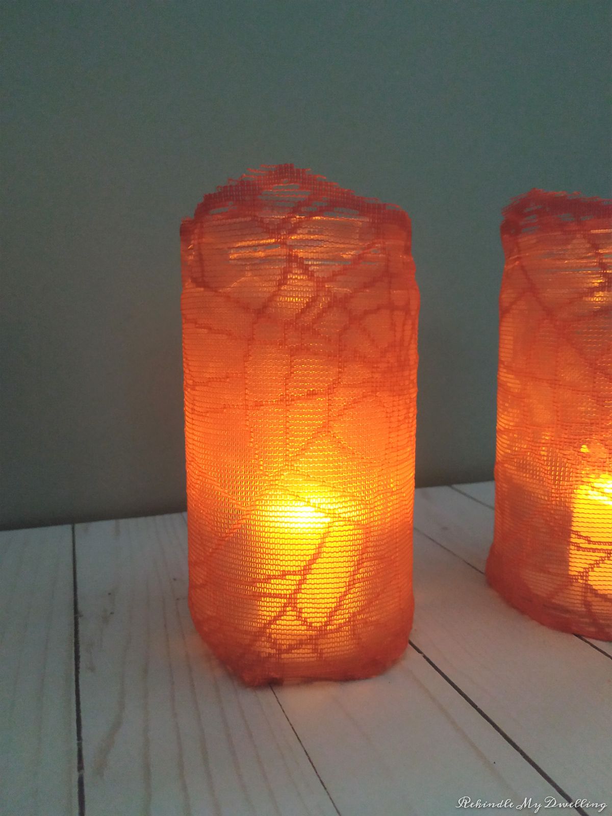 Diy halloween lanterns with candles.