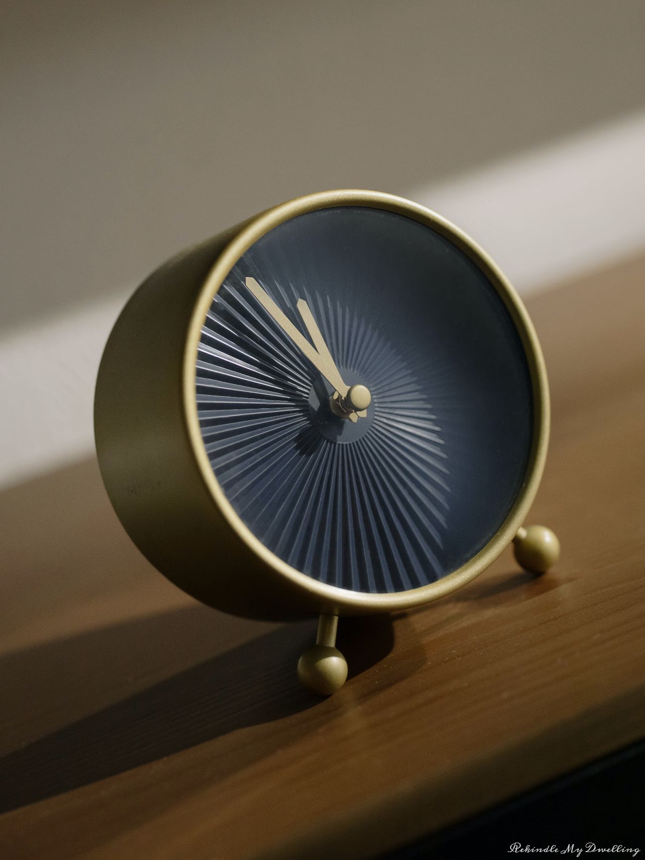 Gold clock.