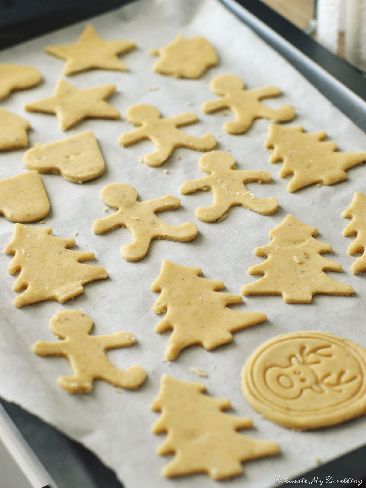 Cookies in a pan.